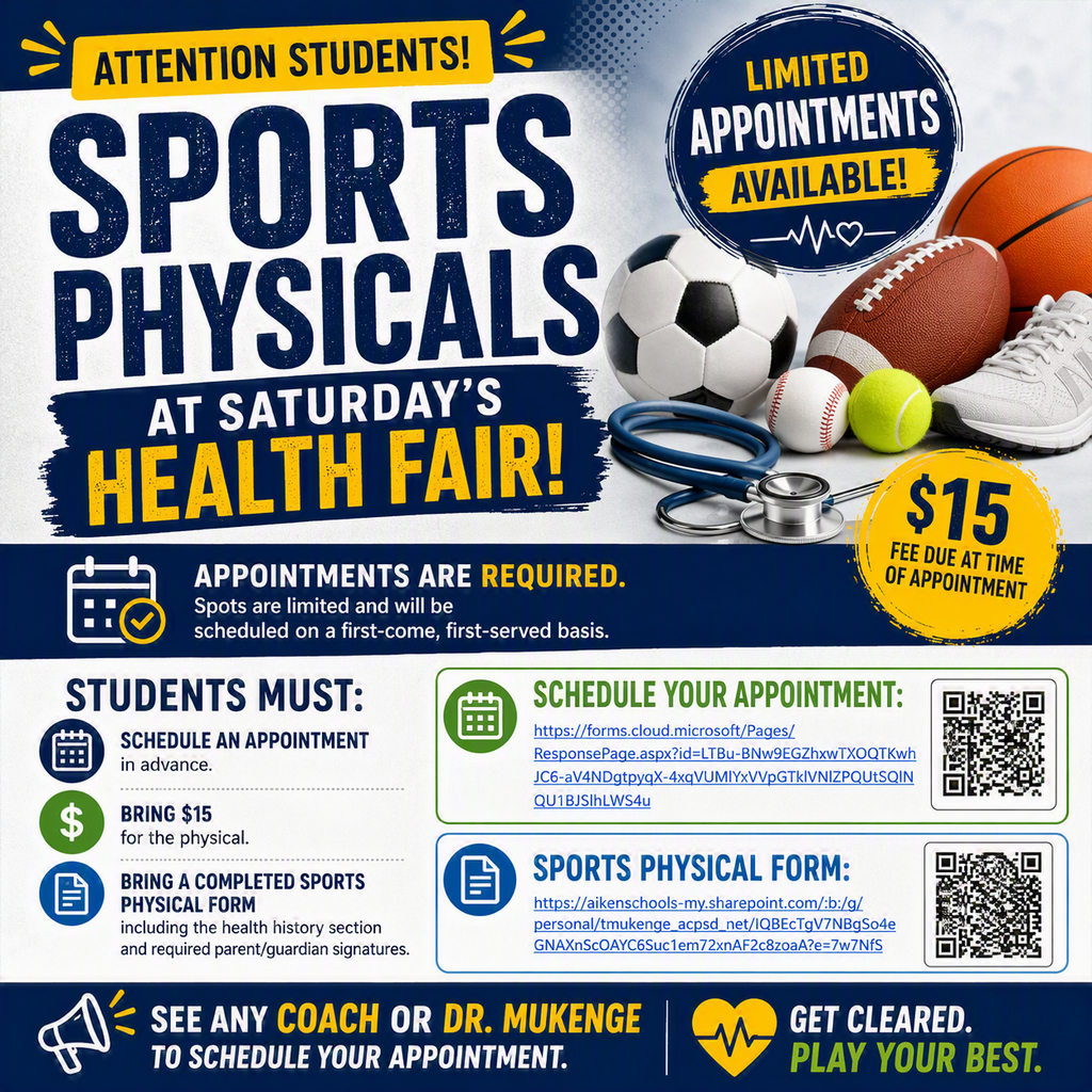 Sports Physicals Available at Saturday’s Health Fair