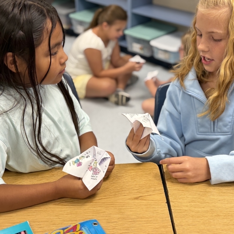 Fourth Graders Working on Multiplication 