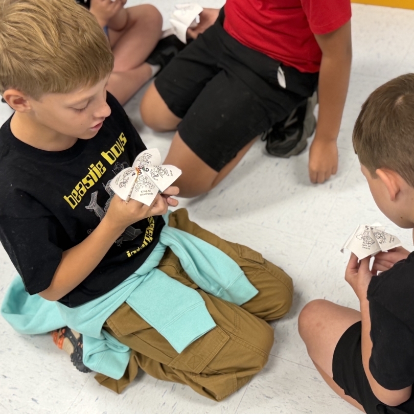 Fourth Graders Working on Multiplication 