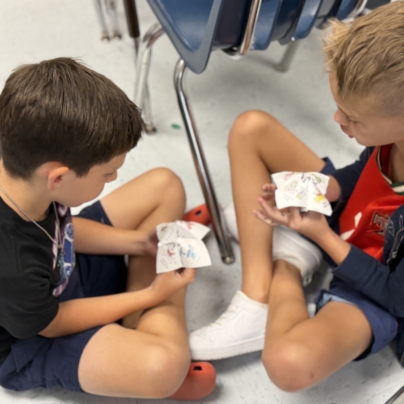 Fourth Graders Working on Multiplication 