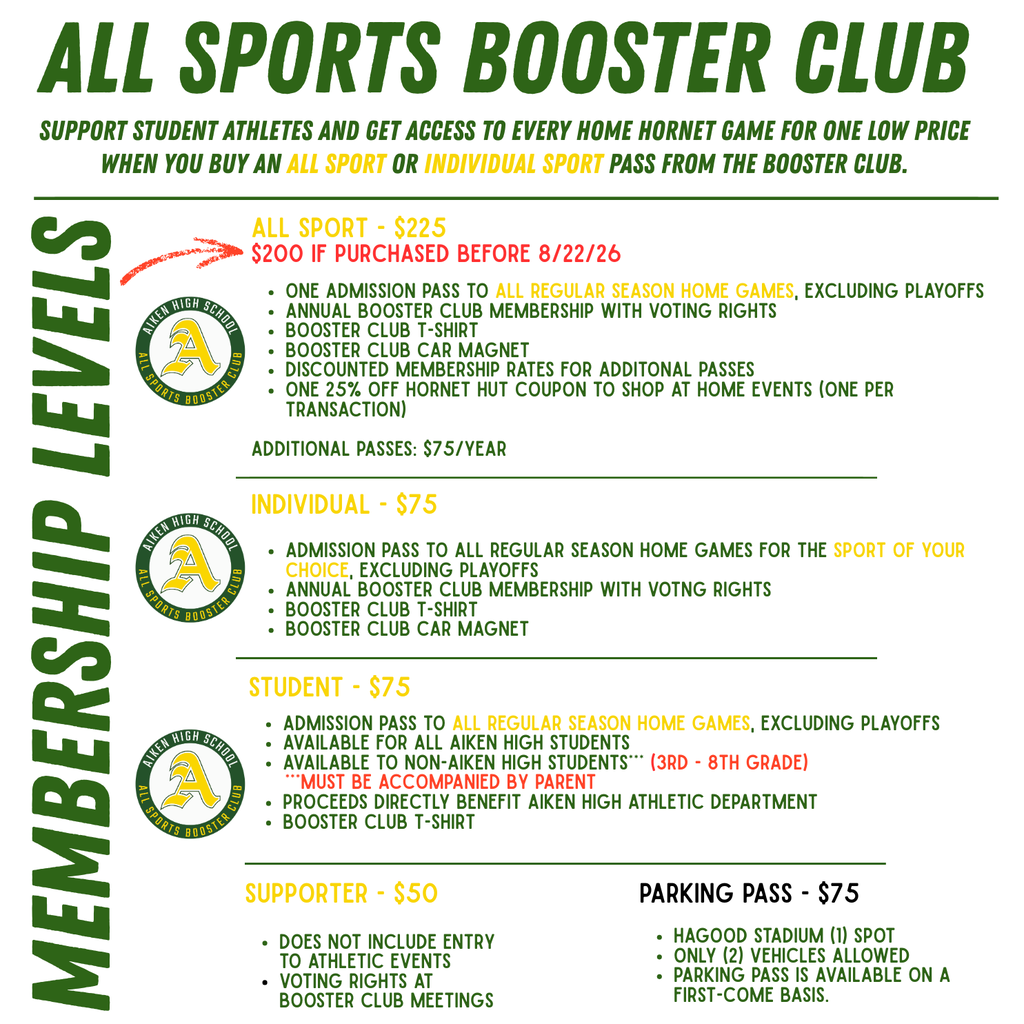 All sports Booster Club flyer