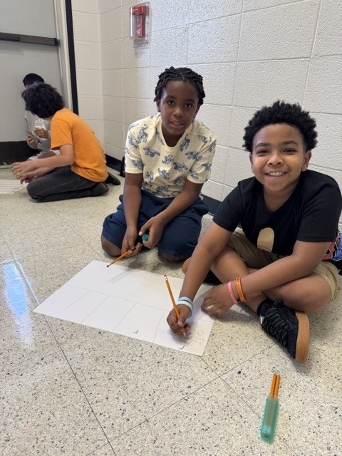 Fifth Grade Students Collaborating 