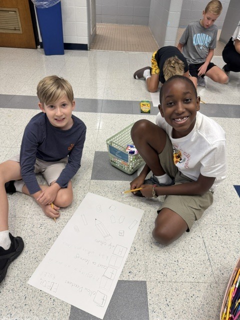Fifth Grade Students Collaborating 