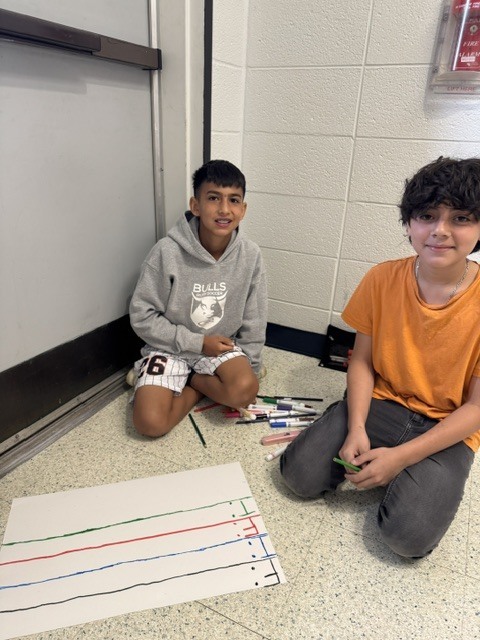 Fifth Grade Students Collaborating 