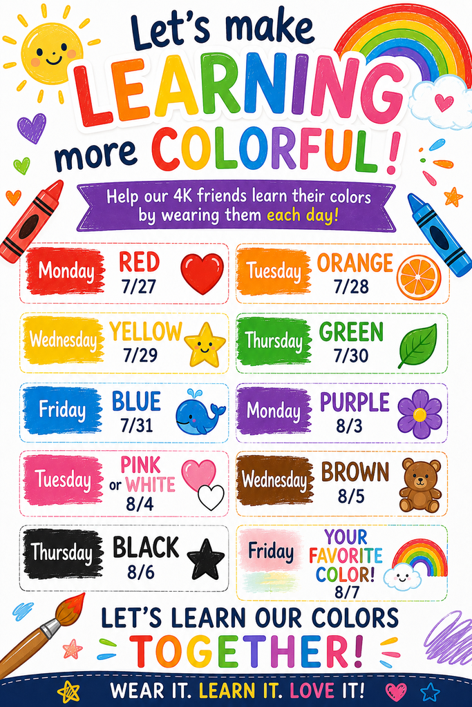 4K Learn Your Colors Flyer