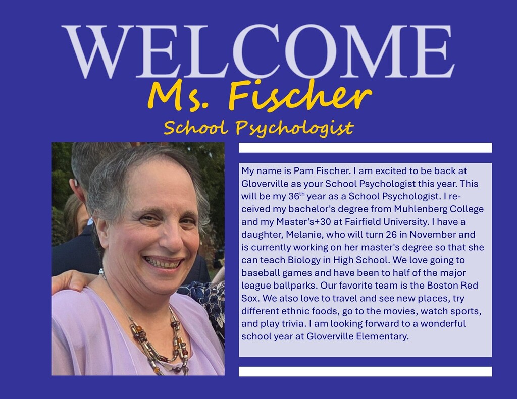 Welcome Ms. Fischer