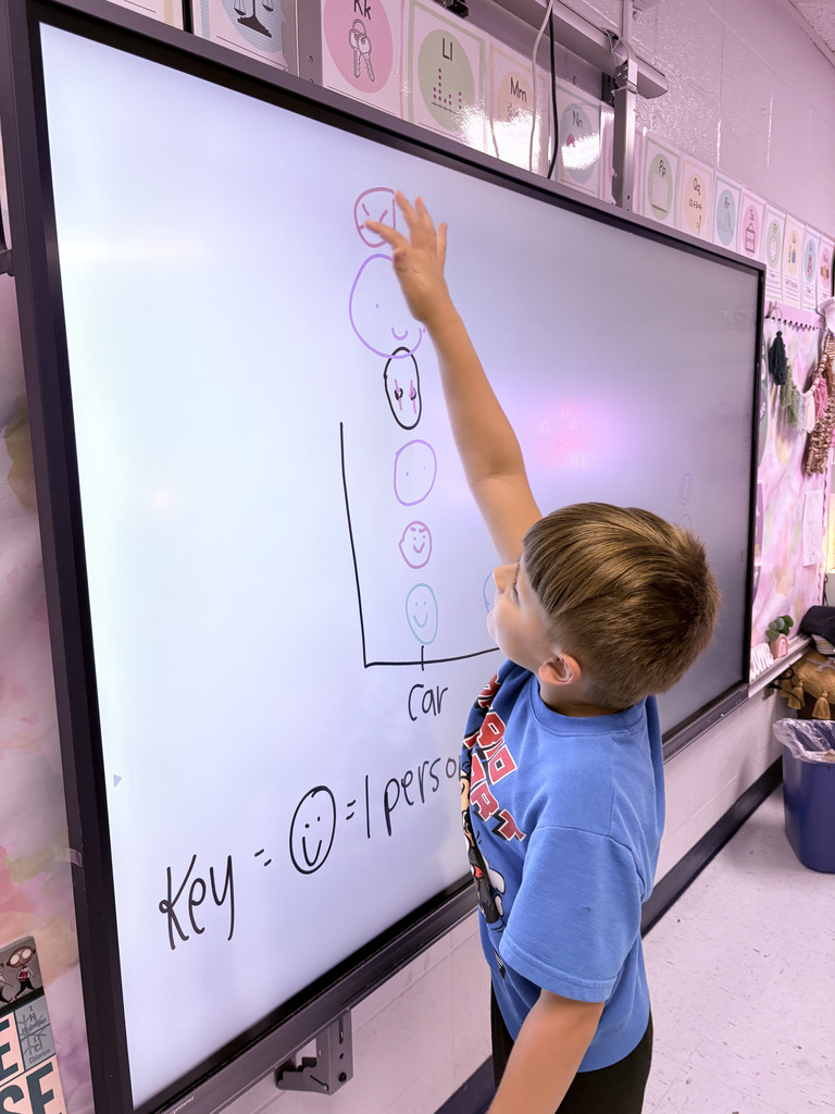 Third Grade students creating pictograhics