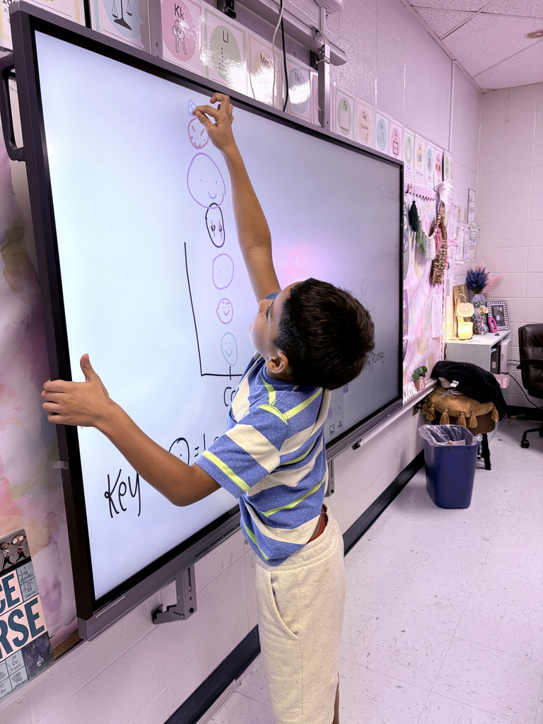 Third Grade students creating pictograhics