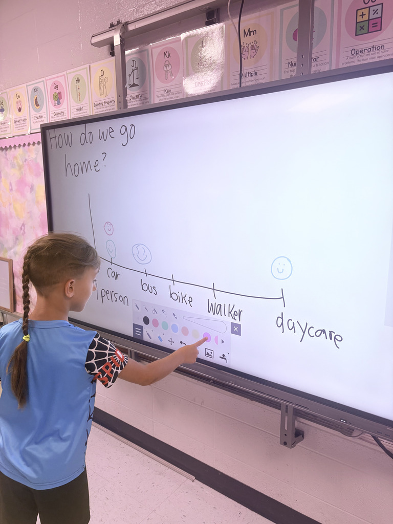 Third Grade students creating pictograhics