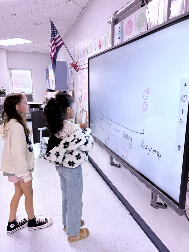 Third Grade students creating pictograhics