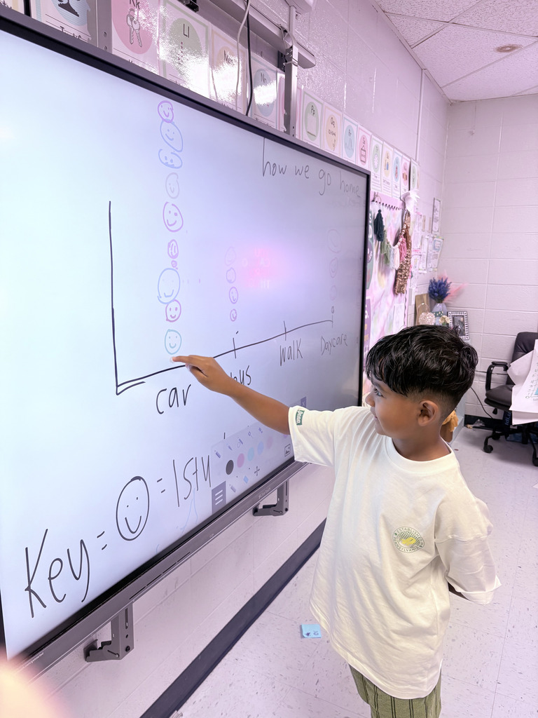 Third Grade students creating pictograhics