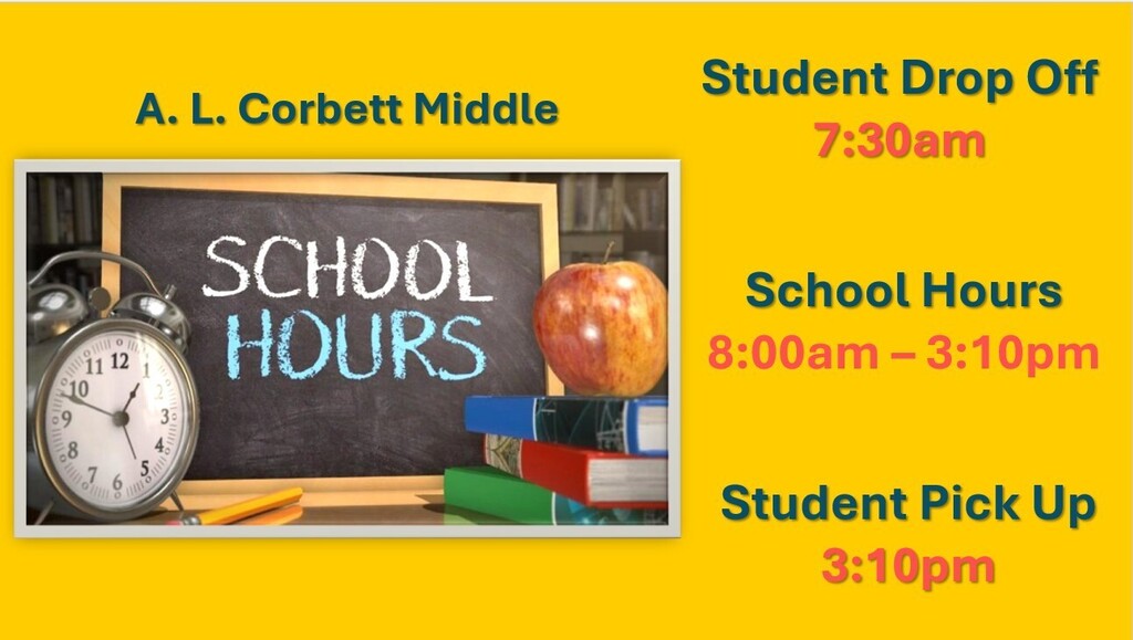 Flyer of ALCMS School Hours
