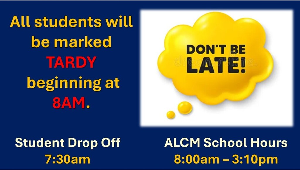 Flyer Announcement of Tardy Policy