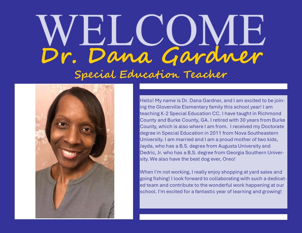 Welcome Dr. Gardner
