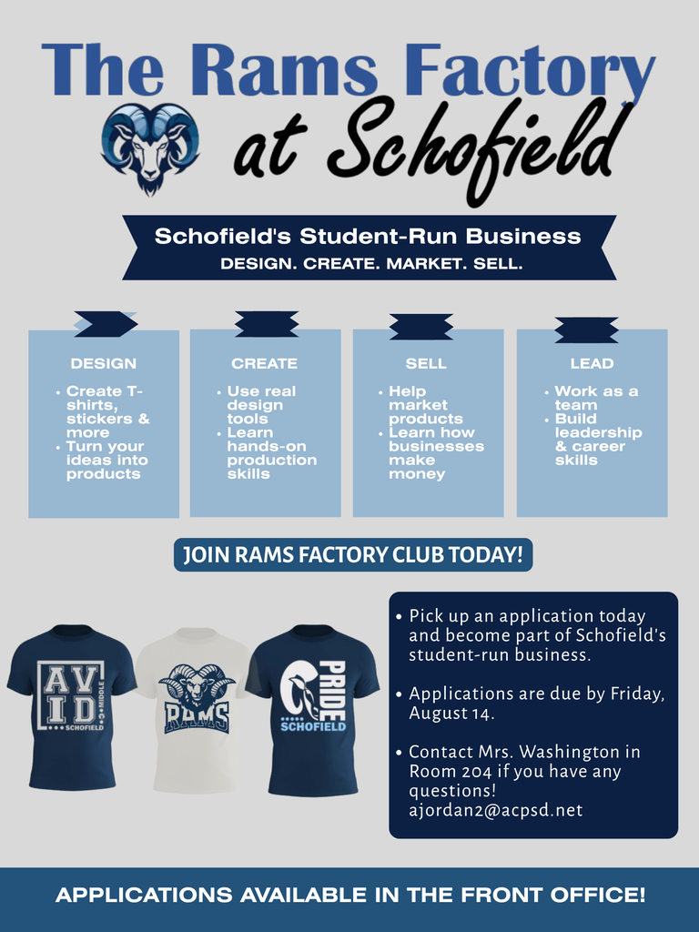 Flyer containing pictures of T-shirts