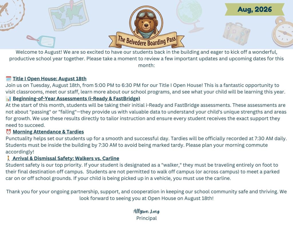 August Letter