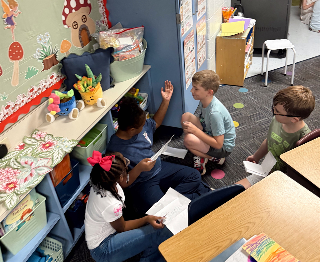 Second Graders working together