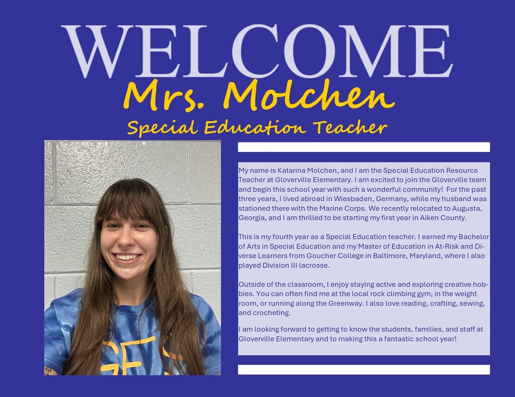 Welcome Mrs. Molchen