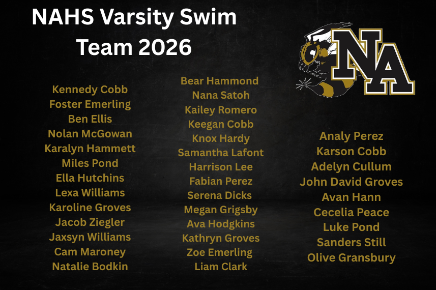 NAHS Swim team roster