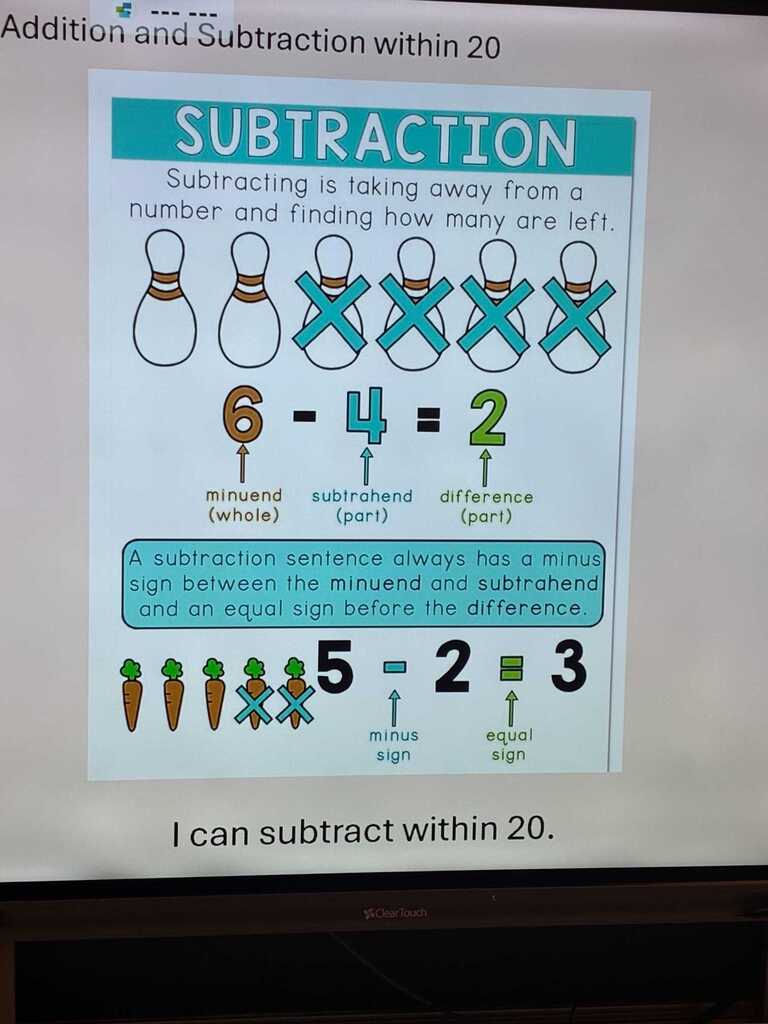 Second Grade Subtraction Bowling