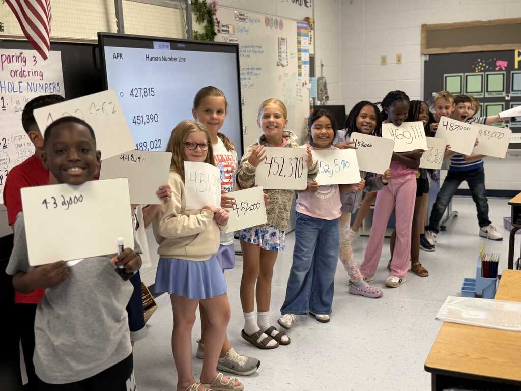 Human number line