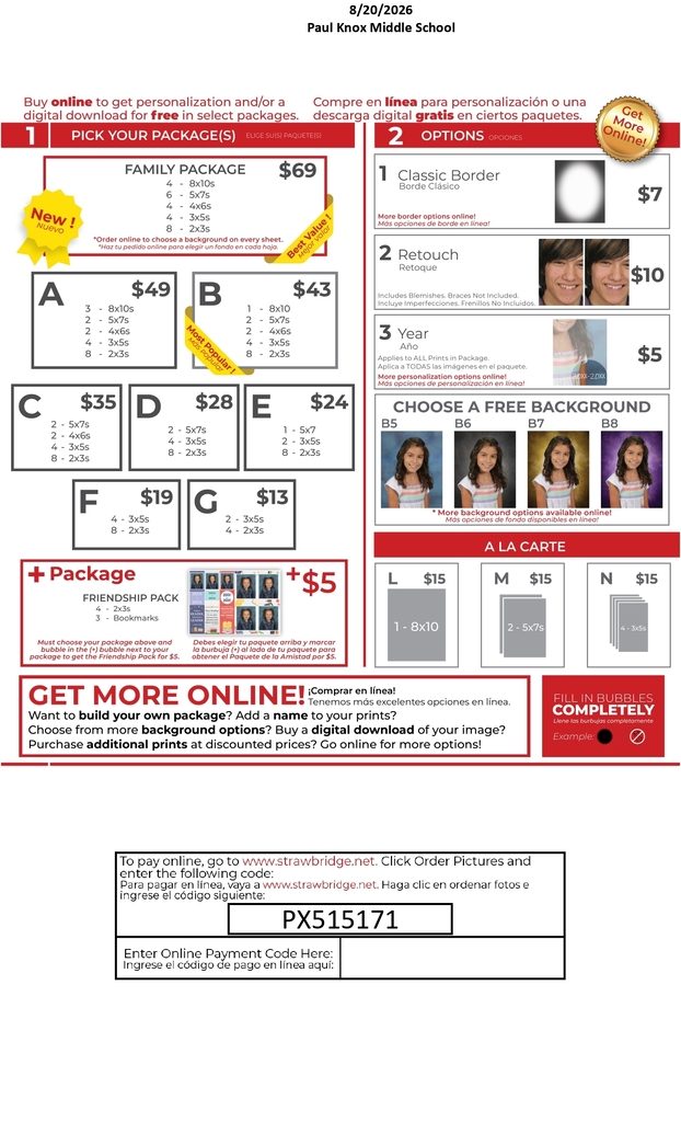 picture order form