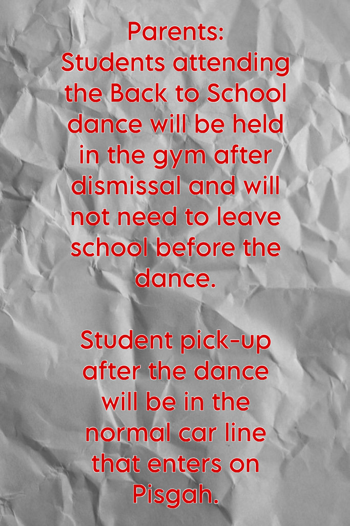 Students stay in the gym after school until the dance begins at 4pm.