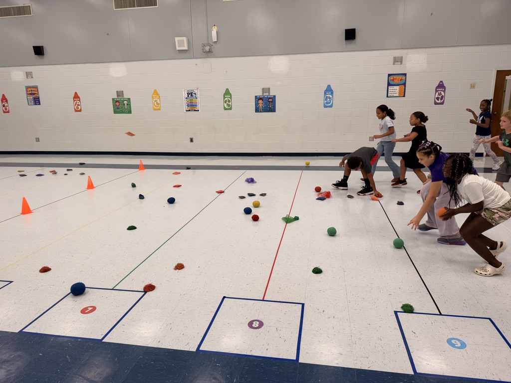 PE kids on action