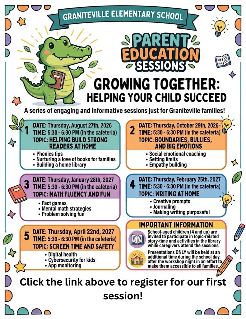 Flyer announcing Family Literacy Workshop.