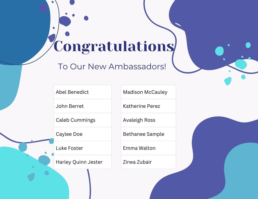 New HSMS ambassadors