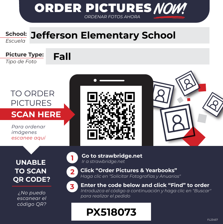 A QR code to scan to order fall pictures.