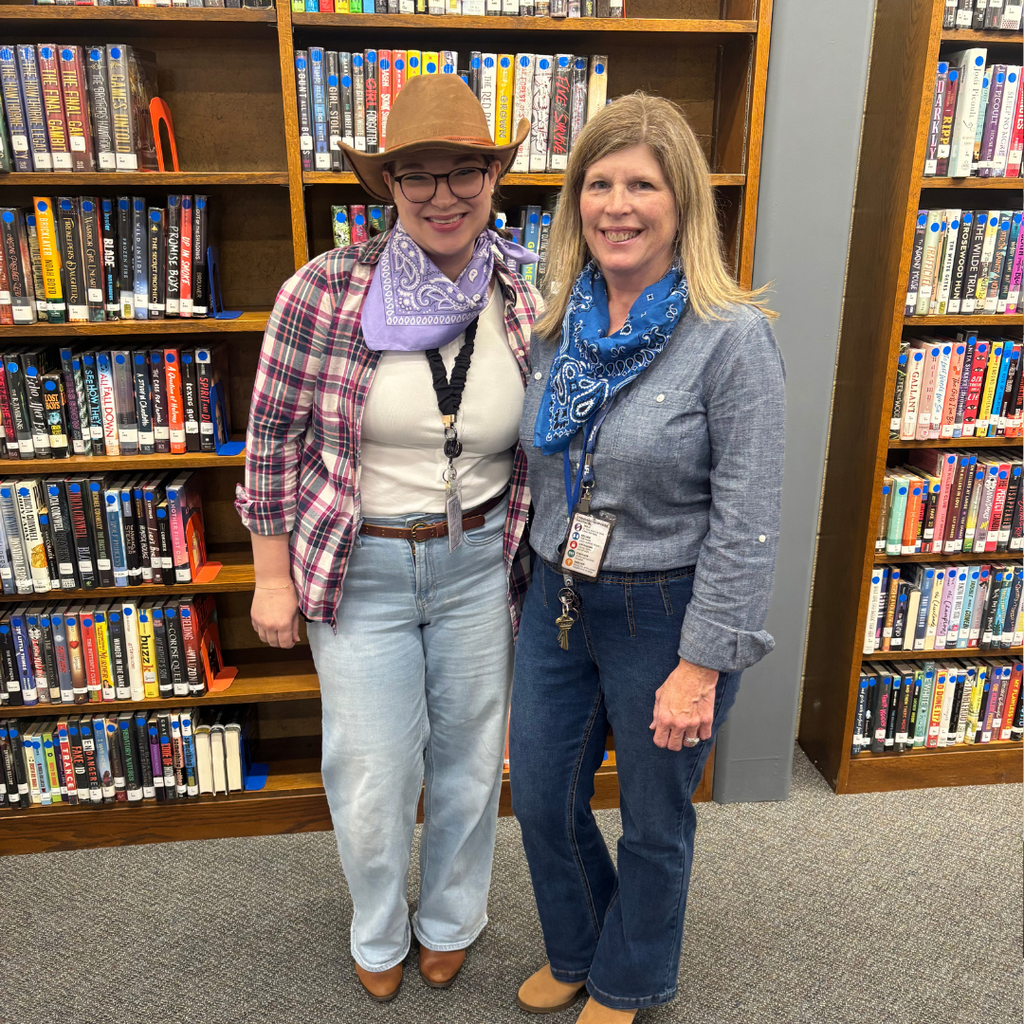 Teachers dressed up as cowboys