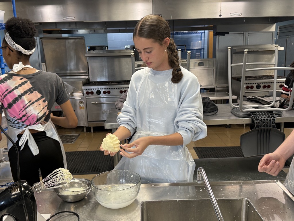 Culinary Students making butter