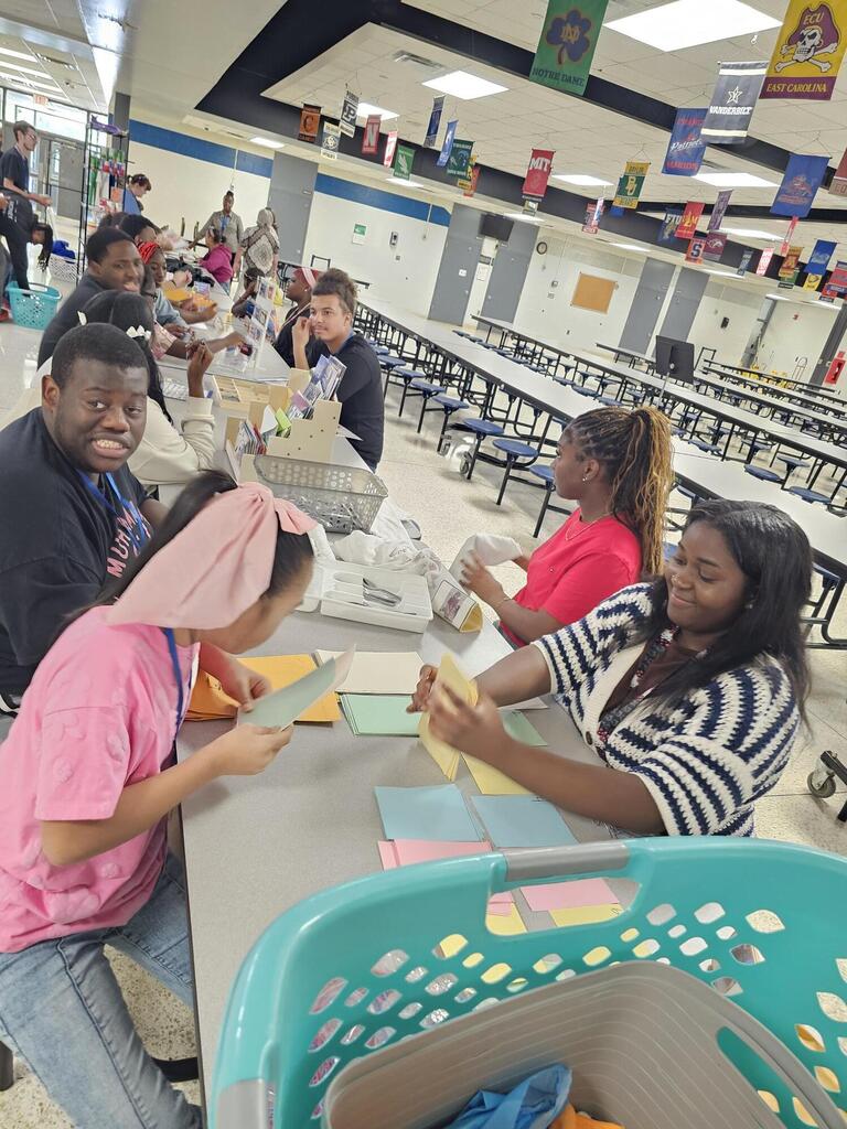 Students in cafeteria