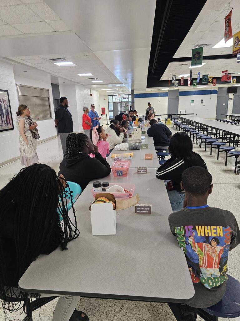 Students in cafeteria