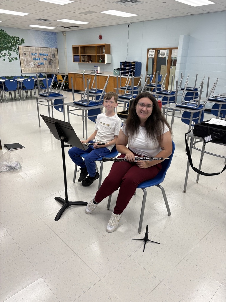 students playing clarinets