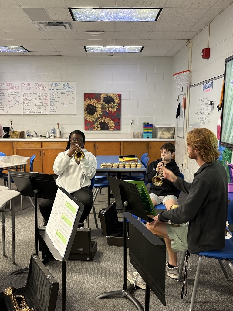 students playing trumpets