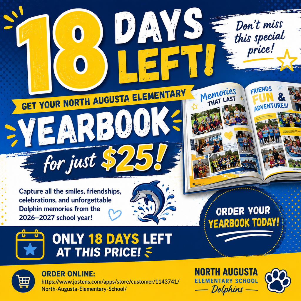 An advertisement for a yearbook. Blue background with white text. Features photos and a dolphin. Price is $25.