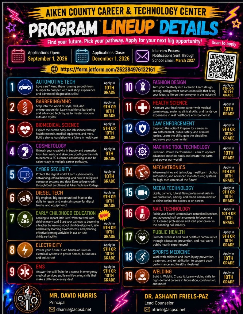 use the qr code on this image for more information regarding our programs