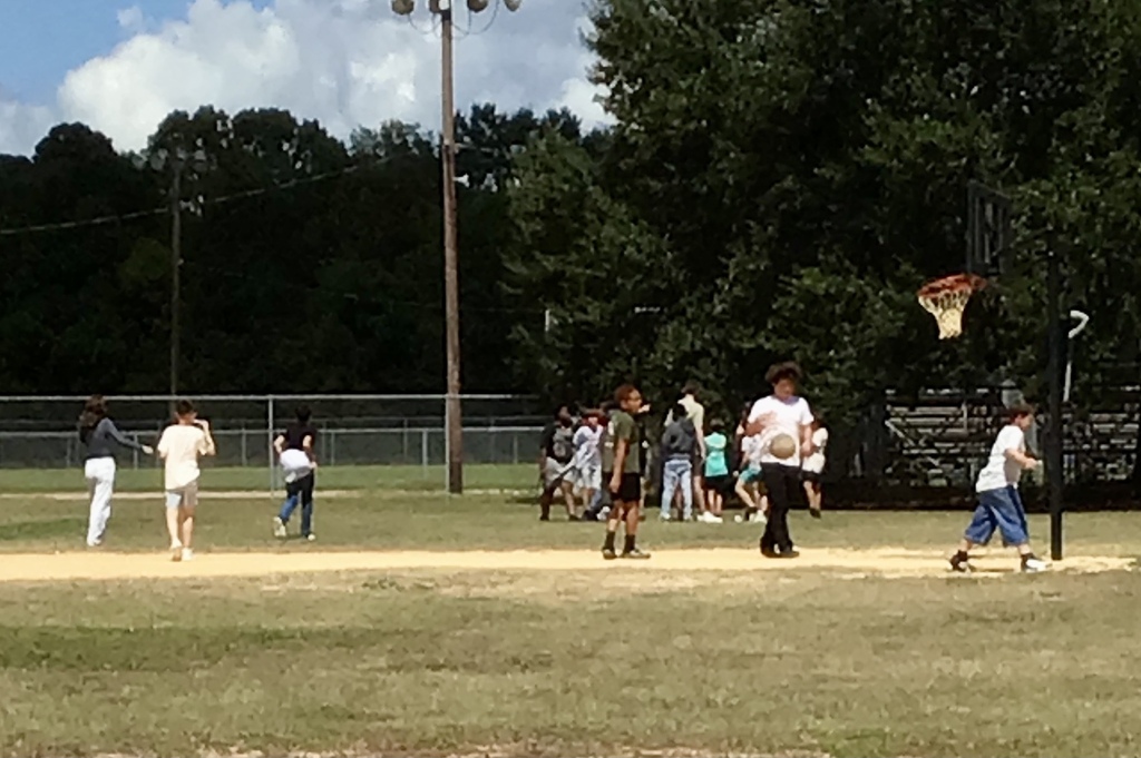 PBIS winners playing outside during Activity Period.