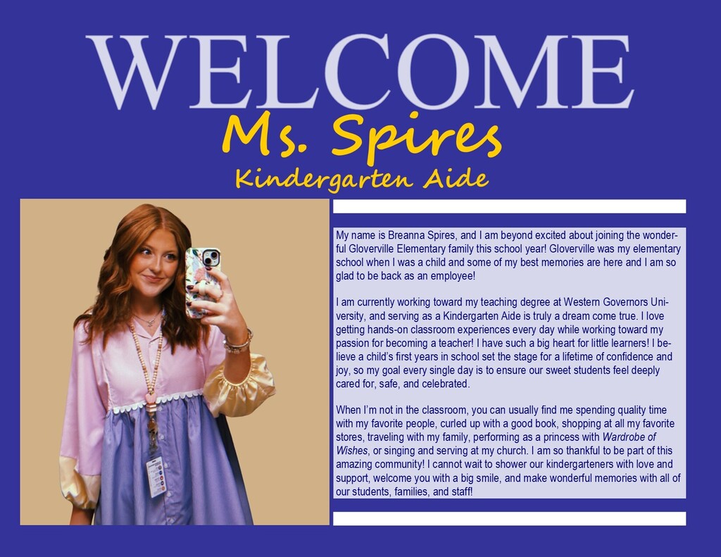 Welcome Ms. Spires