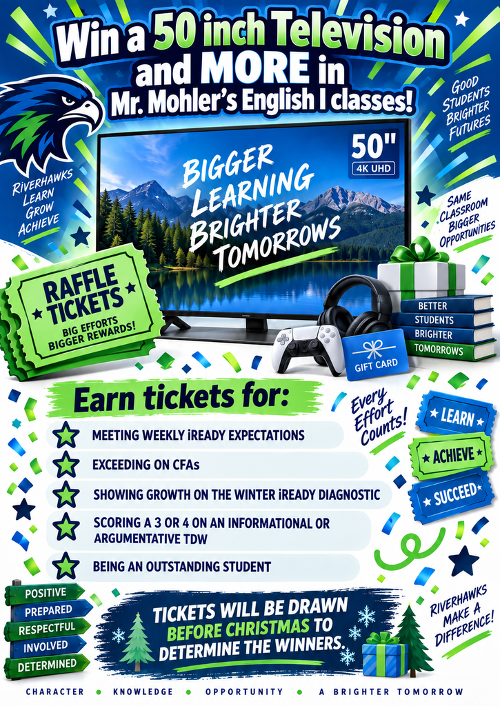 TV raffle for Mr. Mohlers class