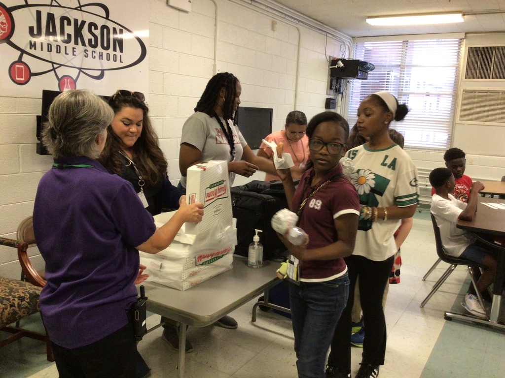 Students being served a special breakfast.