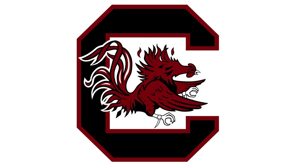 A red rooster inside an octagon with "C" at the top, surrounded by a black border.