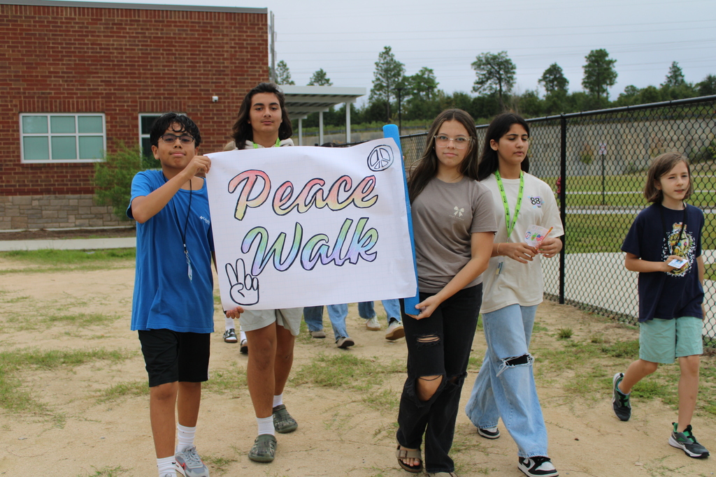 students during peace walk