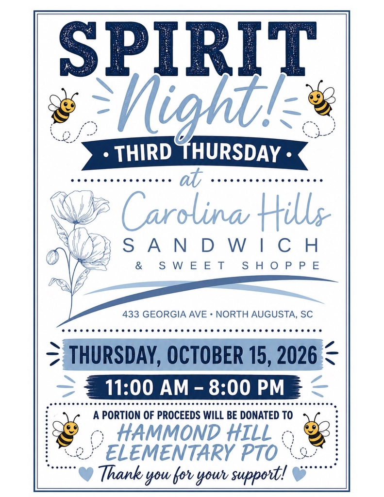 Invitation card for Spirit Night. Features floral design, a sandwich shop name, and details about the event date, time, and location.