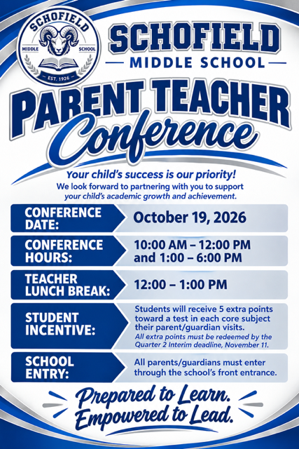 Blue and white flyer