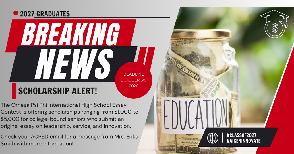 Scholarship alert for 2027 graduates. Submit an essay for a chance to win up to $5,000.