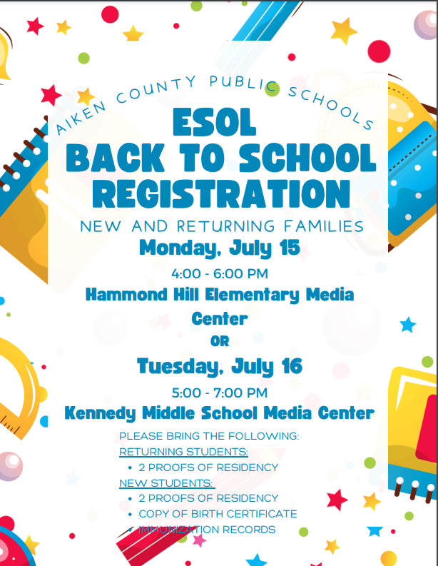 ESOL Back to School Registration