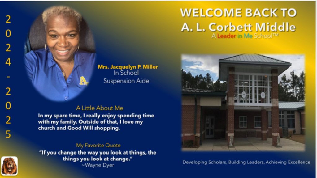 Welcome Back Mrs. Miller!